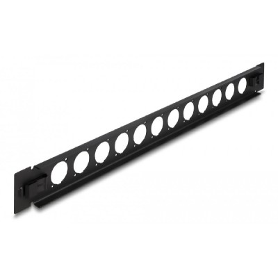 DELOCK D-Type patch panel 66900, 19"/1U, 12x ports, μαύρο DELOCK D-Type patch panel 66900, 19"/1U, 12x ports, μαύρο