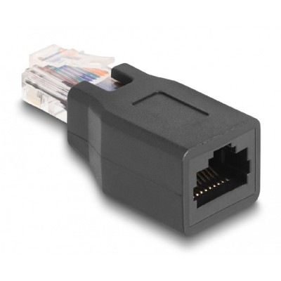 DELOCK αντάπτορας RJ45/RJ48/RJ50 66991, 10P/10C pin out 1:1, μαύρος DELOCK αντάπτορας RJ45/RJ48/RJ50 66991, 10P/10C pin out 1:1, μαύρος