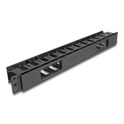 DELOCK cable management 67021 για rack 19"/1U, 2 ανοίγματα, μαύρο DELOCK cable management 67021 για rack 19"/1U, 2 ανοίγματα, μαύρο