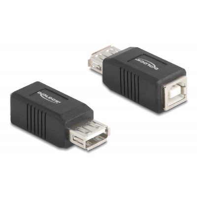 DELOCK αντάπτορας USB σε USB Type B 67203, 480Mbps, μαύρος DELOCK αντάπτορας USB σε USB Type B 67203, 480Mbps, μαύρος