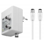 GOOBAY ενισχυτής κεραίας 67226, 2 συσκευές, DVB-T DVB-T2 DVB-C, λευκός GOOBAY ενισχυτής κεραίας 67226, 2 συσκευές, DVB-T DVB-T2 DVB-C, λευκός