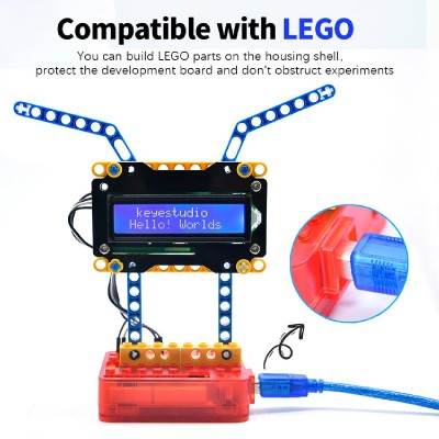 KEYESTUDIO θήκη για Arduino UNO R3 67800278, συμβατή με LEGO, λευκή KEYESTUDIO θήκη για Arduino UNO R3 67800278, συμβατή με LEGO, λευκή