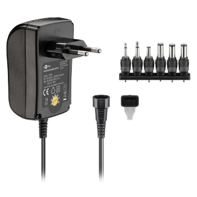 GOOBAY επιτοίχιος φορτιστής 67952, 3V-12V, 18W-1.5A, 6 tips GOOBAY επιτοίχιος φορτιστής 67952, 3V-12V, 18W-1.5A, 6 tips