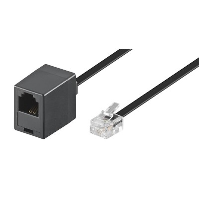 GOOBAY καλώδιο προέκτασης τηλεφώνου 68258, RJ11/RJ14 6P4C, 15m, μαύρο GOOBAY καλώδιο προέκτασης τηλεφώνου 68258, RJ11/RJ14 6P4C, 15m, μαύρο