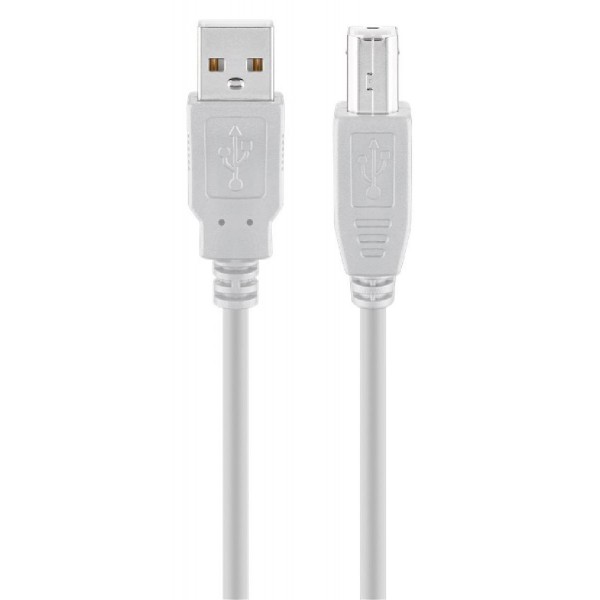 GOOBAY καλώδιο USB σε USB Type B 68713, 3m, 480Mbps, γκρι GOOBAY καλώδιο USB σε USB Type B 68713, 3m, 480Mbps, γκρι