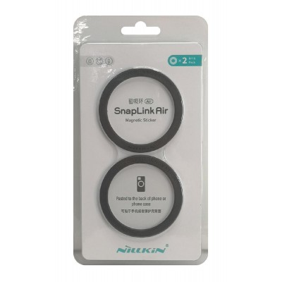 NILLKIN μαγνητικό ring SnapLink Air για smartphone, μαύρο, 2τμχ NILLKIN μαγνητικό ring SnapLink Air για smartphone, μαύρο, 2τμχ