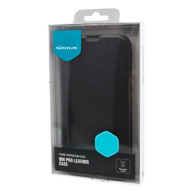 NILLKIN θήκη Qin Pro για iPhone 15, δερμάτινη, μαύρη NILLKIN θήκη Qin Pro για iPhone 15, δερμάτινη, μαύρη