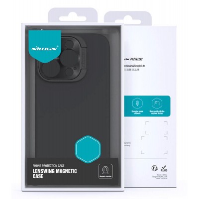 NILLKIN θήκη LensWing Magnetic για iPhone 15 Pro, μαύρη NILLKIN θήκη LensWing Magnetic για iPhone 15 Pro, μαύρη