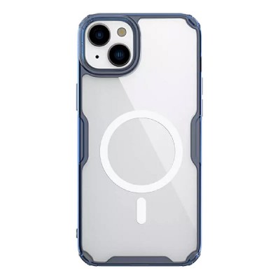 NILLKIN θήκη Nature Pro Magnetic για iPhone 15, διάφανη-μπλε NILLKIN θήκη Nature Pro Magnetic για iPhone 15, διάφανη-μπλε