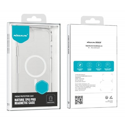 NILLKIN θήκη Nature Pro Magnetic για iPhone 15 Pro, διάφανη-μπλε NILLKIN θήκη Nature Pro Magnetic για iPhone 15 Pro, διάφανη-μπλε