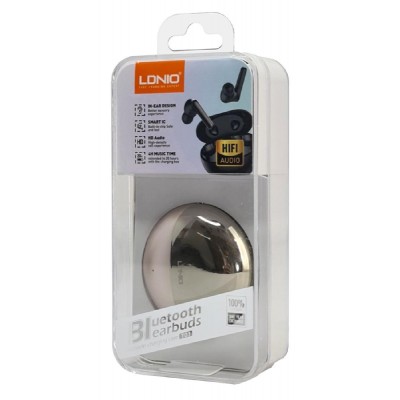 LDNIO earphones με θήκη φόρτισης T01, True Wireless, HiFi, χρυσά LDNIO earphones με θήκη φόρτισης T01, True Wireless, HiFi, χρυσά