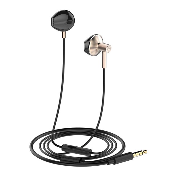 LDNIO earphones με μικρόφωνο HP09, 3.5mm, 1.2m, ροζ χρυσό LDNIO earphones με μικρόφωνο HP09, 3.5mm, 1.2m, ροζ χρυσό