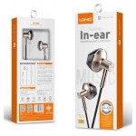 LDNIO earphones με μικρόφωνο HP09, 3.5mm, 1.2m, ροζ χρυσό LDNIO earphones με μικρόφωνο HP09, 3.5mm, 1.2m, ροζ χρυσό