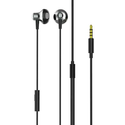 LDNIO earphones με μικρόφωνο HP08, 3.5mm, 1.2m, γκρι LDNIO earphones με μικρόφωνο HP08, 3.5mm, 1.2m, γκρι