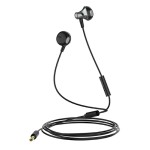 LDNIO earphones με μικρόφωνο HP08, 3.5mm, 1.2m, γκρι LDNIO earphones με μικρόφωνο HP08, 3.5mm, 1.2m, γκρι