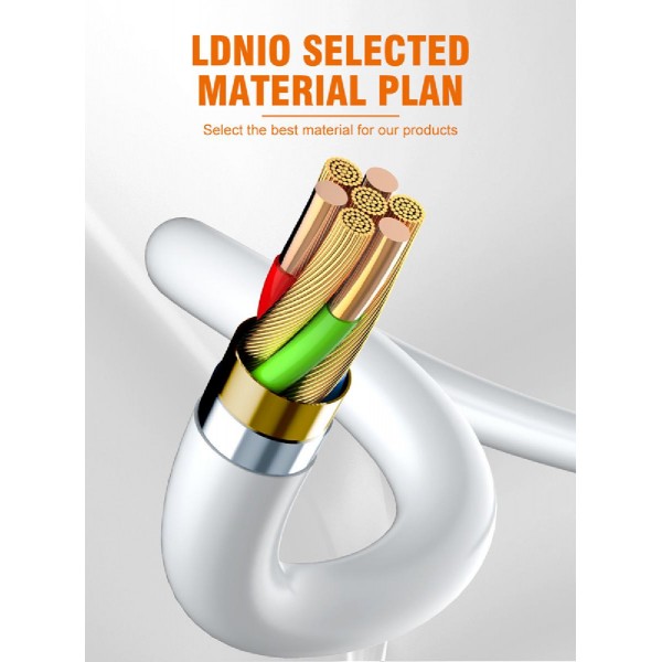LDNIO καλώδιο USB-C σε USB-C LC602C, 100W PD, 2m, γκρι LDNIO καλώδιο USB-C σε USB-C LC602C, 100W PD, 2m, γκρι