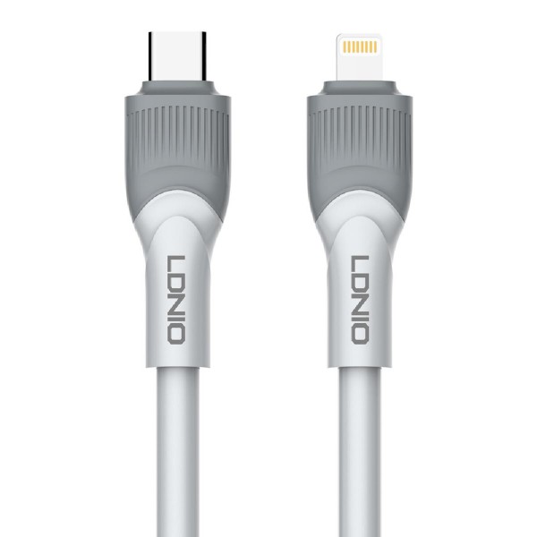 LDNIO καλώδιο Lightning σε USB-C LC602I, 30W PD, 2m, γκρι LDNIO καλώδιο Lightning σε USB-C LC602I, 30W PD, 2m, γκρι