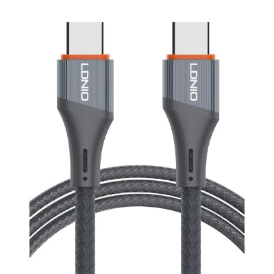 LDNIO καλώδιο USB-C σε USB-C LC631C, 65W PD, 1m, γκρι LDNIO καλώδιο USB-C σε USB-C LC631C, 65W PD, 1m, γκρι