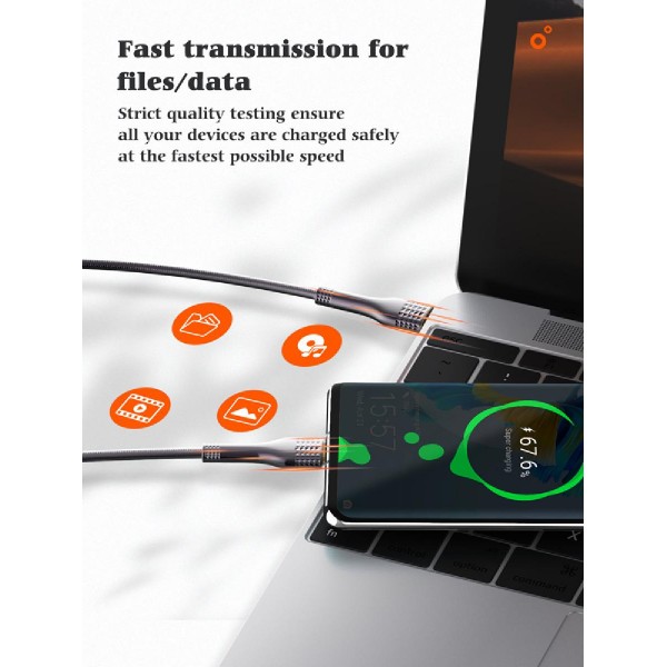 LDNIO καλώδιο USB-C σε USB-C LC651C, 65W, 1m, χρυσό LDNIO καλώδιο USB-C σε USB-C LC651C, 65W, 1m, χρυσό
