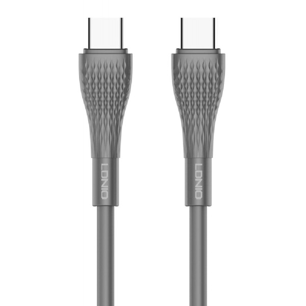 LDNIO καλώδιο USB-C σε USB-C LC671C, 65W PD, 1m, γκρι LDNIO καλώδιο USB-C σε USB-C LC671C, 65W PD, 1m, γκρι