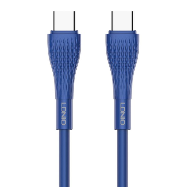 LDNIO καλώδιο USB-C σε USB-C LC672C, 65W PD, 2m, μπλε LDNIO καλώδιο USB-C σε USB-C LC672C, 65W PD, 2m, μπλε