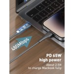 LDNIO καλώδιο USB-C σε USB-C LC672C, 65W PD, 2m, μπλε LDNIO καλώδιο USB-C σε USB-C LC672C, 65W PD, 2m, μπλε