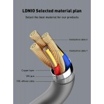 LDNIO καλώδιο USB-C σε USB-C LC672C, 65W PD, 2m, μπλε LDNIO καλώδιο USB-C σε USB-C LC672C, 65W PD, 2m, μπλε