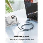LDNIO καλώδιο USB-C σε USB-C LC861C, 65W PD, 1m, γκρι LDNIO καλώδιο USB-C σε USB-C LC861C, 65W PD, 1m, γκρι