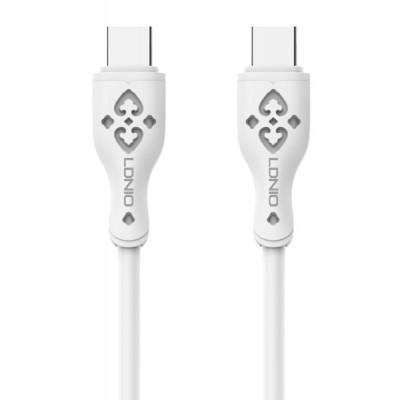 LDNIO καλώδιο USB-C σε USB-C LC812C, 65W PD, 2m, λευκό LDNIO καλώδιο USB-C σε USB-C LC812C, 65W PD, 2m, λευκό
