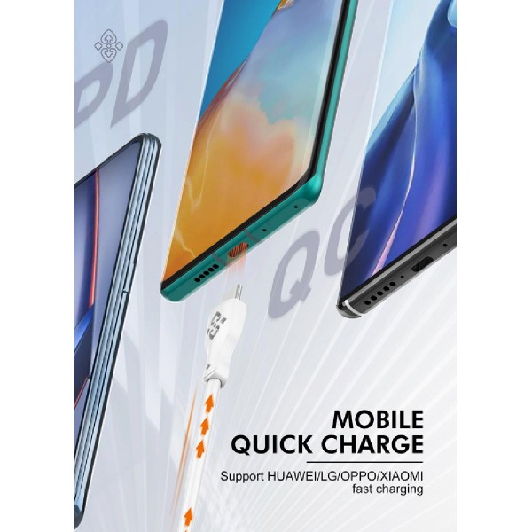 LDNIO καλώδιο USB-C σε USB-C LC812C, 65W PD, 2m, λευκό LDNIO καλώδιο USB-C σε USB-C LC812C, 65W PD, 2m, λευκό