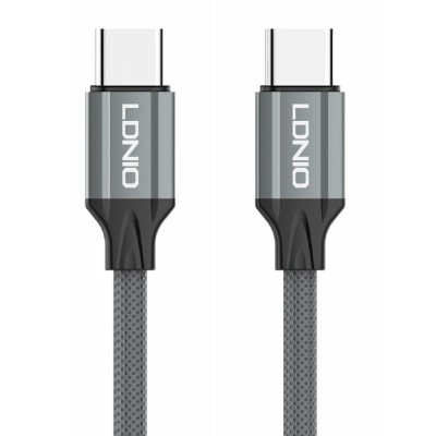 LDNIO καλώδιο USB-C σε USB-C LC441C, 65W PD, 1m, γκρι LDNIO καλώδιο USB-C σε USB-C LC441C, 65W PD, 1m, γκρι
