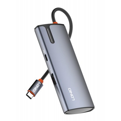 LDNIO docking station DS-15H, 5 θυρών, USB-C σύνδεση, 4K, 100W PD, γκρι LDNIO docking station DS-15H, 5 θυρών, USB-C σύνδεση, 4K, 100W PD, γκρι