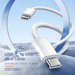 LDNIO καλώδιο USB-C LC901C, 65W PD, 480Mbps, 1m, λευκό LDNIO καλώδιο USB-C LC901C, 65W PD, 480Mbps, 1m, λευκό