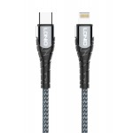 LDNIO καλώδιο Lightning σε USB-C LC112, 30W PD, 2m, γκρι