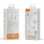 LDNIO καλώδιο USB-C σε USB-C LC131C, 65W PD, 1m, λευκό LDNIO καλώδιο USB-C σε USB-C LC131C, 65W PD, 1m, λευκό