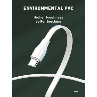 LDNIO καλώδιο USB-C σε USB-C LC131C, 65W PD, 1m, λευκό LDNIO καλώδιο USB-C σε USB-C LC131C, 65W PD, 1m, λευκό