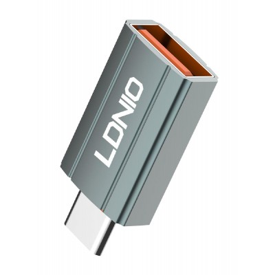 LDNIO αντάπτορας USB-C σε USB LC140, αρσενικό σε θηλυκό, γκρι LDNIO αντάπτορας USB-C σε USB LC140, αρσενικό σε θηλυκό, γκρι