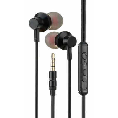 LDNIO earphones με μικρόφωνο HP06, 3.5mm, 1.2m, μαύρα LDNIO earphones με μικρόφωνο HP06, 3.5mm, 1.2m, μαύρα