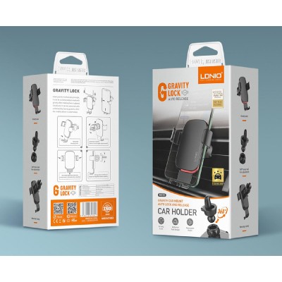 LDNIO βάση smartphone αυτοκινήτου MG10 για αεραγωγούς, μαύρη LDNIO βάση smartphone αυτοκινήτου MG10 για αεραγωγούς, μαύρη