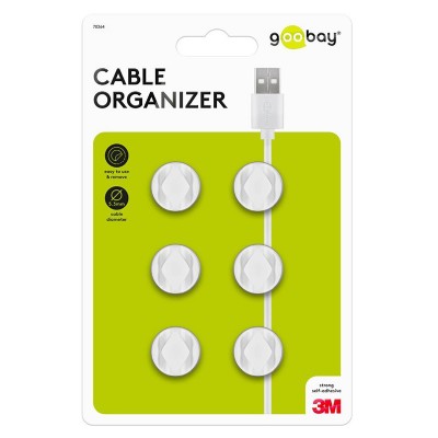 GOOBAY οργανωτές καλωδίων σιλικόνης 70364, 2 θέσεων, Φ5.3mm, λευκό, 6τμχ GOOBAY οργανωτές καλωδίων σιλικόνης 70364, 2 θέσεων, Φ5.3mm, λευκό, 6τμχ