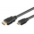 GOOBAY καλώδιο mini HDMI σε HDMI 74082 με Ethernet, 4K/60Hz, 18 Gbps, 1.5m, μαύρο