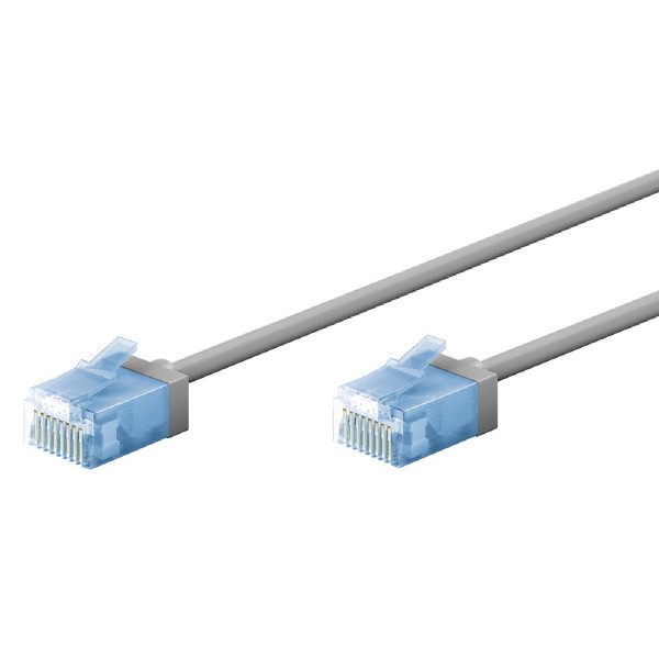 GOOBAY καλώδιο δικτύου 74221, CAT 6A U/UTP, slim, copper, 500MHz, 0.5m, γκρι GOOBAY καλώδιο δικτύου 74221, CAT 6A U/UTP, slim, copper, 500MHz, 0.5m, γκρι