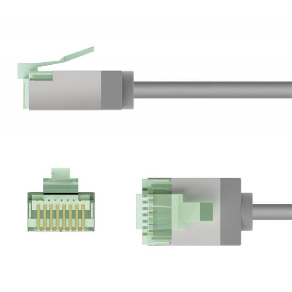 GOOBAY καλώδιο δικτύου 74347, CAT 8.1 U/FTP, slim, copper, 40Gbps, 2m, γκρι GOOBAY καλώδιο δικτύου 74347, CAT 8.1 U/FTP, slim, copper, 40Gbps, 2m, γκρι