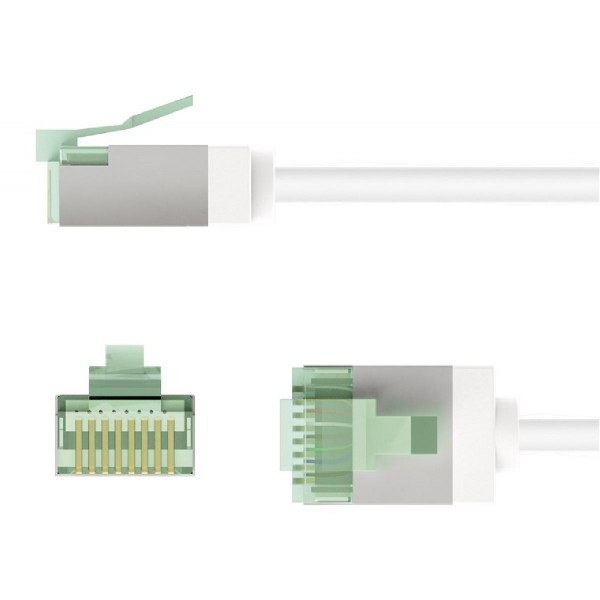 GOOBAY καλώδιο δικτύου 74362, CAT 8.1 U/FTP, slim, copper, 2000MHz, 3m, λευκό GOOBAY καλώδιο δικτύου 74362, CAT 8.1 U/FTP, slim, copper, 2000MHz, 3m, λευκό