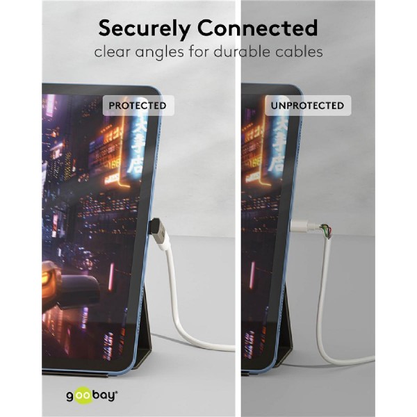 GOOBAY αντάπτορας USB-C 74442, γωνιακός 90°, USB4, 240W, 40Gbps, 8K, γκρι GOOBAY αντάπτορας USB-C 74442, γωνιακός 90°, USB4, 240W, 40Gbps, 8K, γκρι