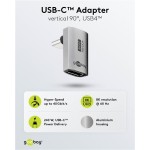 GOOBAY αντάπτορας USB-C 74442, γωνιακός 90°, USB4, 240W, 40Gbps, 8K, γκρι GOOBAY αντάπτορας USB-C 74442, γωνιακός 90°, USB4, 240W, 40Gbps, 8K, γκρι