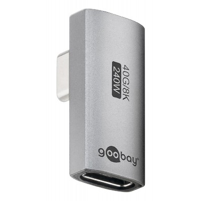 GOOBAY αντάπτορας USB-C 74443, γωνιακός 90°, USB4, 240W, 40Gbps, 8K, γκρι GOOBAY αντάπτορας USB-C 74443, γωνιακός 90°, USB4, 240W, 40Gbps, 8K, γκρι