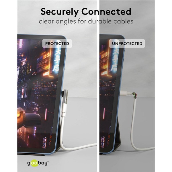 GOOBAY αντάπτορας USB-C 74443, γωνιακός 90°, USB4, 240W, 40Gbps, 8K, γκρι GOOBAY αντάπτορας USB-C 74443, γωνιακός 90°, USB4, 240W, 40Gbps, 8K, γκρι