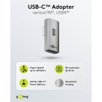 GOOBAY αντάπτορας USB-C 74443, γωνιακός 90°, USB4, 240W, 40Gbps, 8K, γκρι GOOBAY αντάπτορας USB-C 74443, γωνιακός 90°, USB4, 240W, 40Gbps, 8K, γκρι