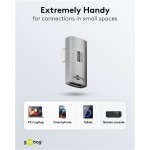 GOOBAY αντάπτορας USB-C 74443, γωνιακός 90°, USB4, 240W, 40Gbps, 8K, γκρι GOOBAY αντάπτορας USB-C 74443, γωνιακός 90°, USB4, 240W, 40Gbps, 8K, γκρι